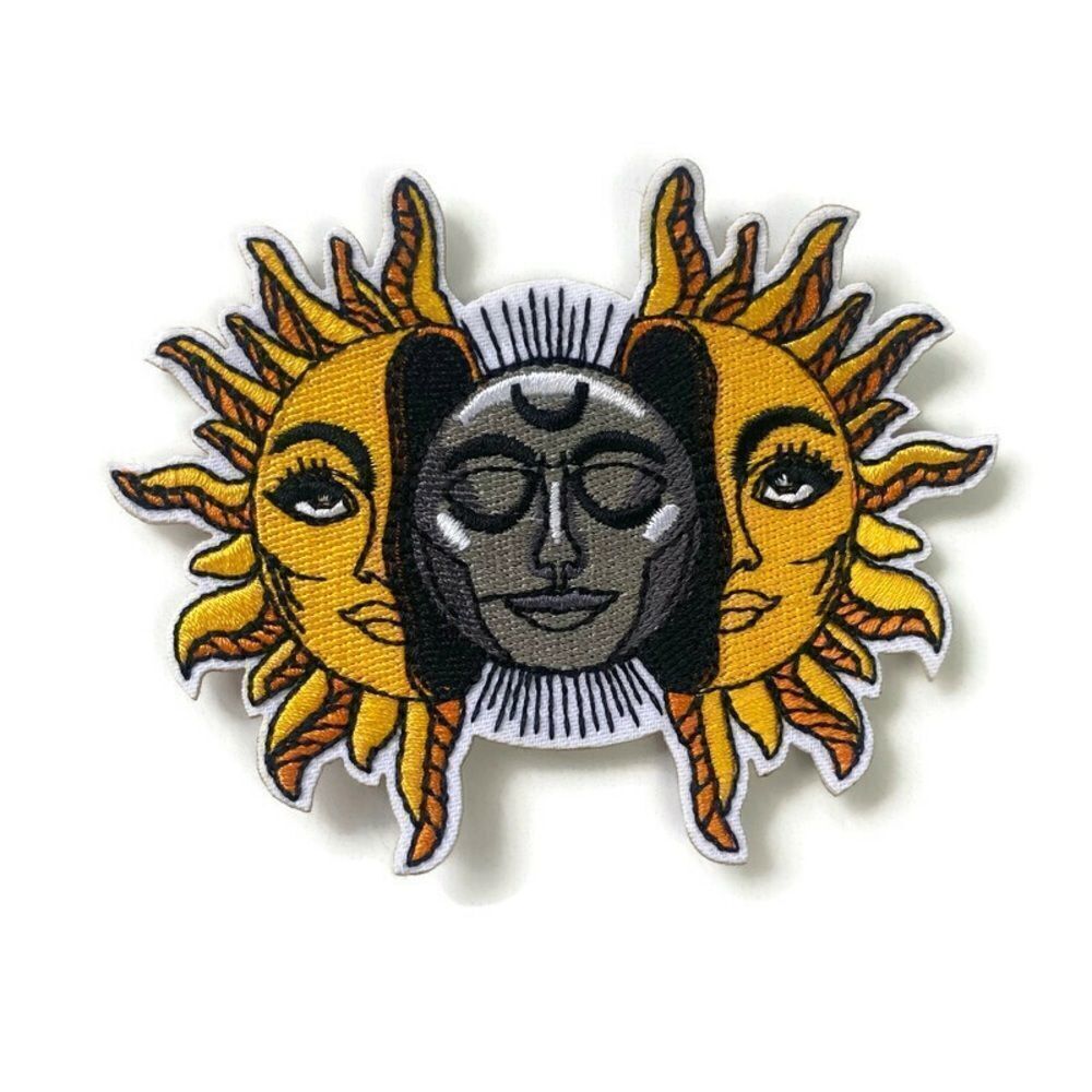 Double Sun & Moon Embroidered Patch